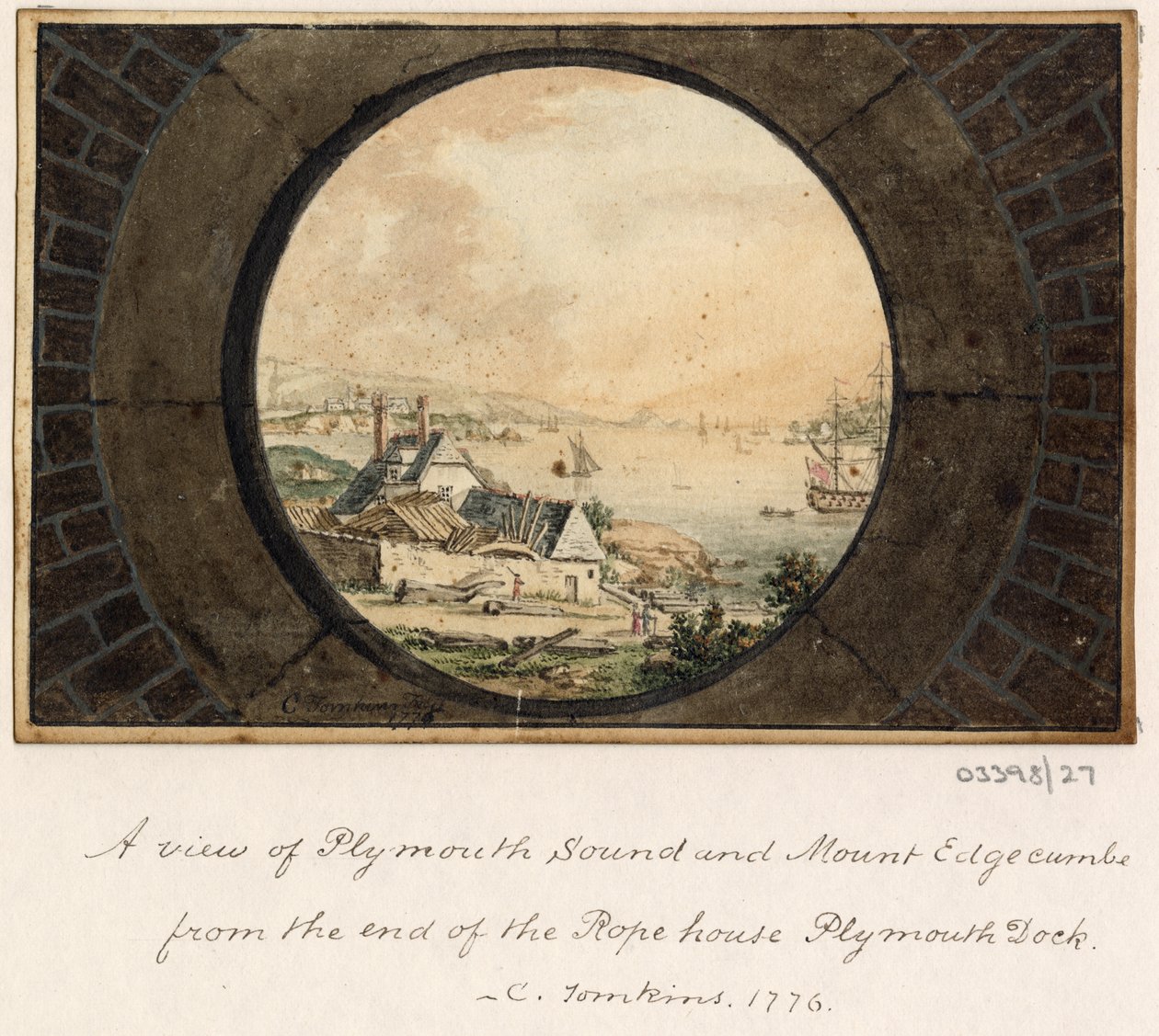Vázlatsorozat, nézetek Nagy-Britanniában, a kontinensen és Amerikában 1772-1778 (akvarell) alkotó: British School