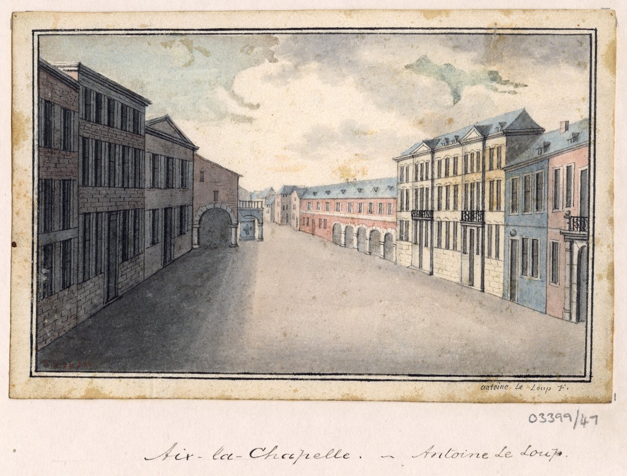 Vázlatsorozat, nézetek Nagy-Britanniában, a kontinensen és Amerikában 1772-1778 (akvarell) alkotó: British School