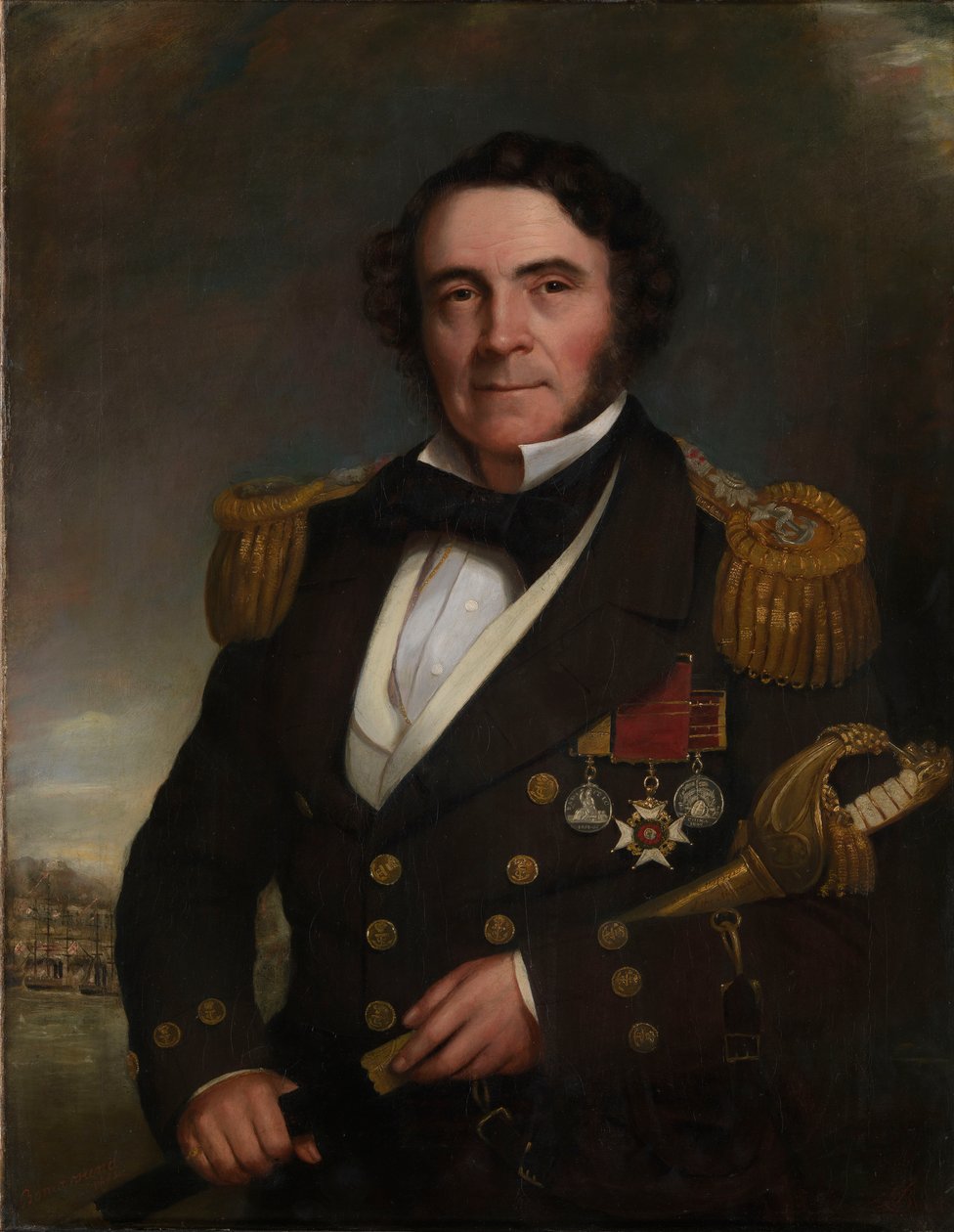 Sir William Hutcheon Hall kapitány (1797-1878) alkotó: British School
