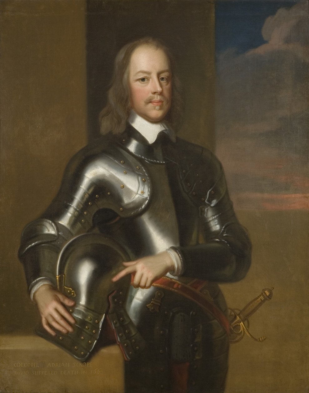 Adrian Scrope ezredes, Bristol utolsó kormányzója 1649-55 (olaj, vászon) alkotó: British School