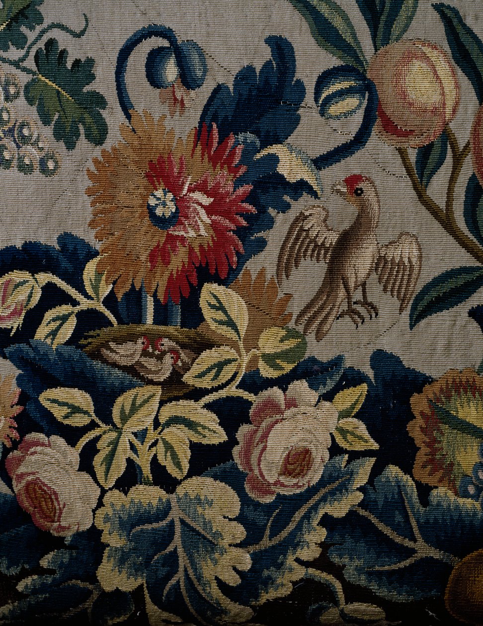 Virágmintás, részlet a George I stílusú kanapé kárpitjából, 1725 körül, Egyesült Királyság alkotó: British School