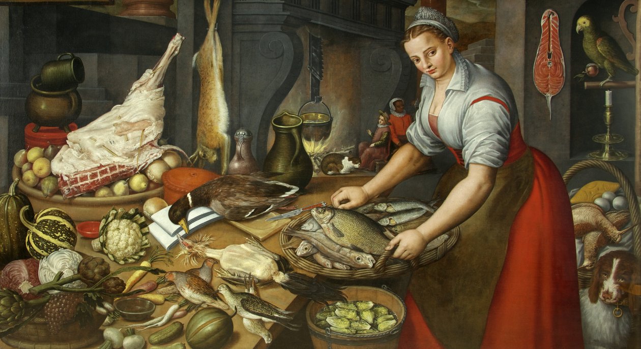 Teli éléskamra, 1700 körül alkotó: British School