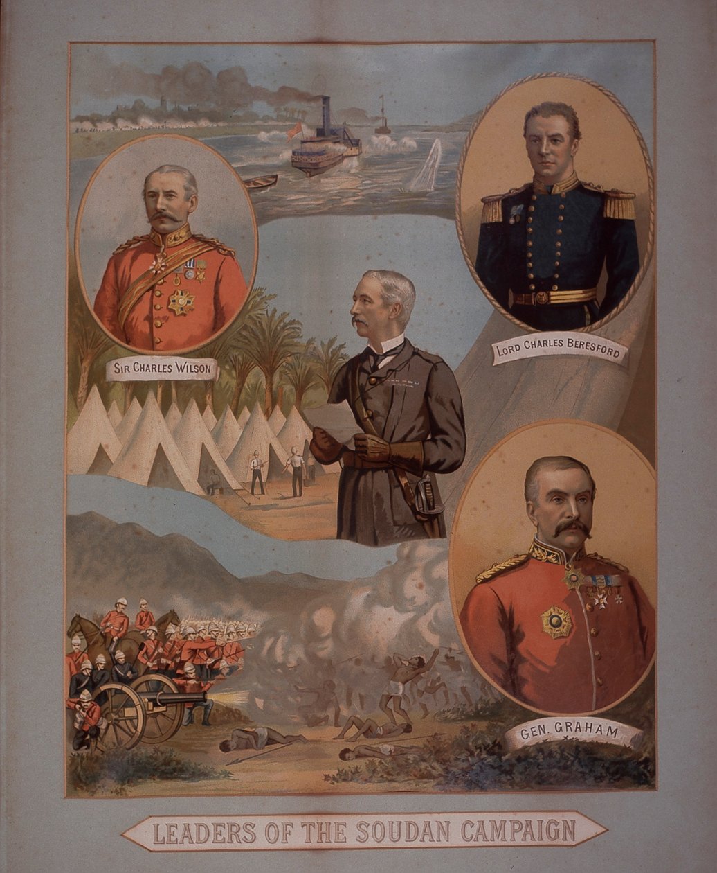A Soudan-kampány vezetői 1884-5 (chromolitho) alkotó: British School