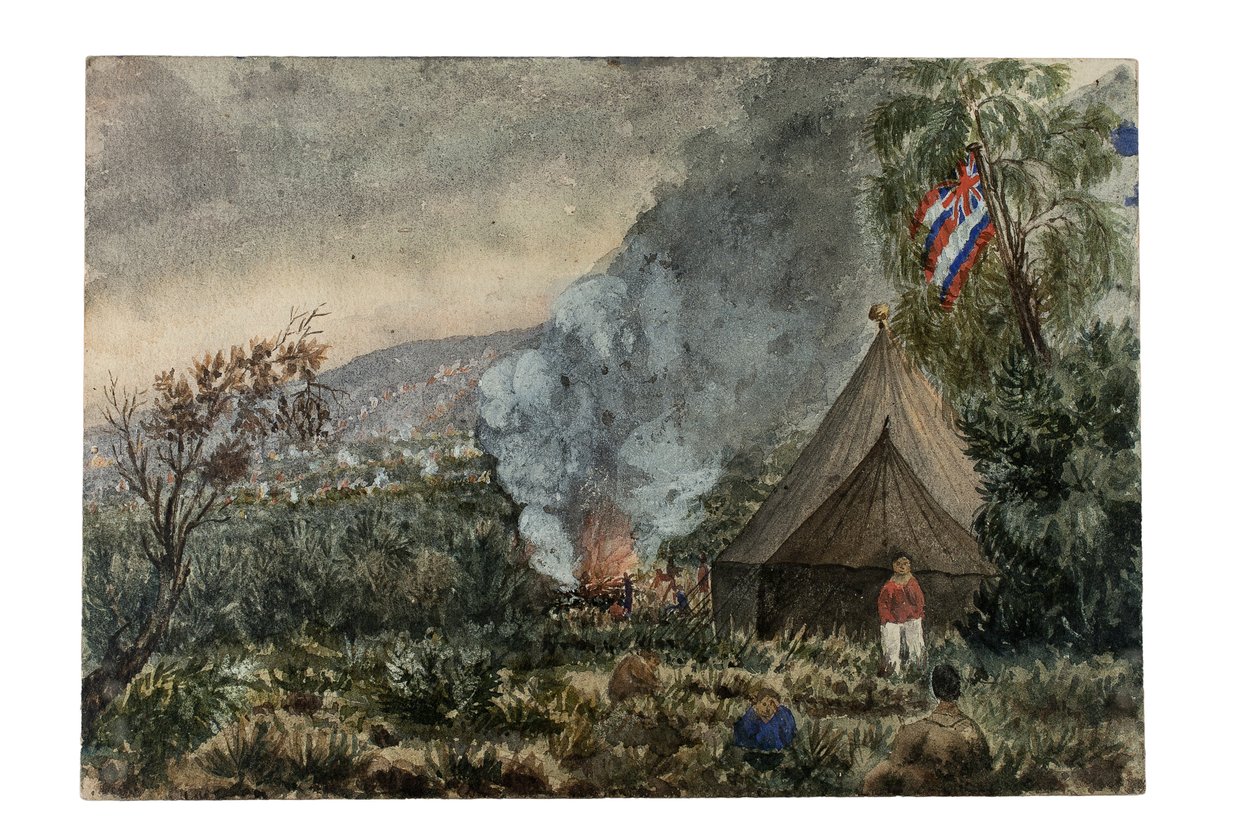 Mauna Kea vulkán, Hawaii, 1859. március (akvarell papíron) alkotó: British School