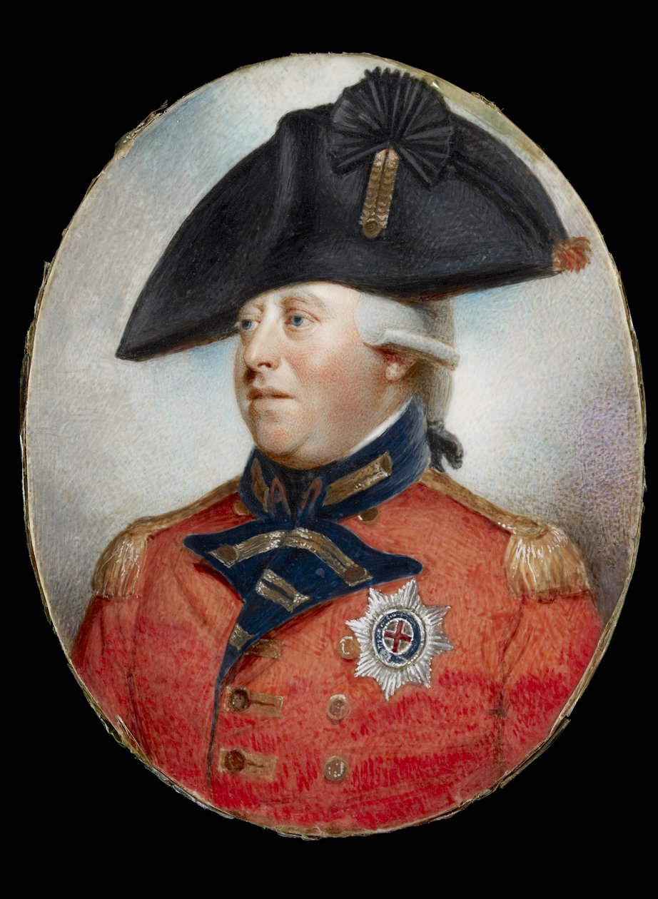 György király portréja (akvarell elefántcsonton) alkotó: British School