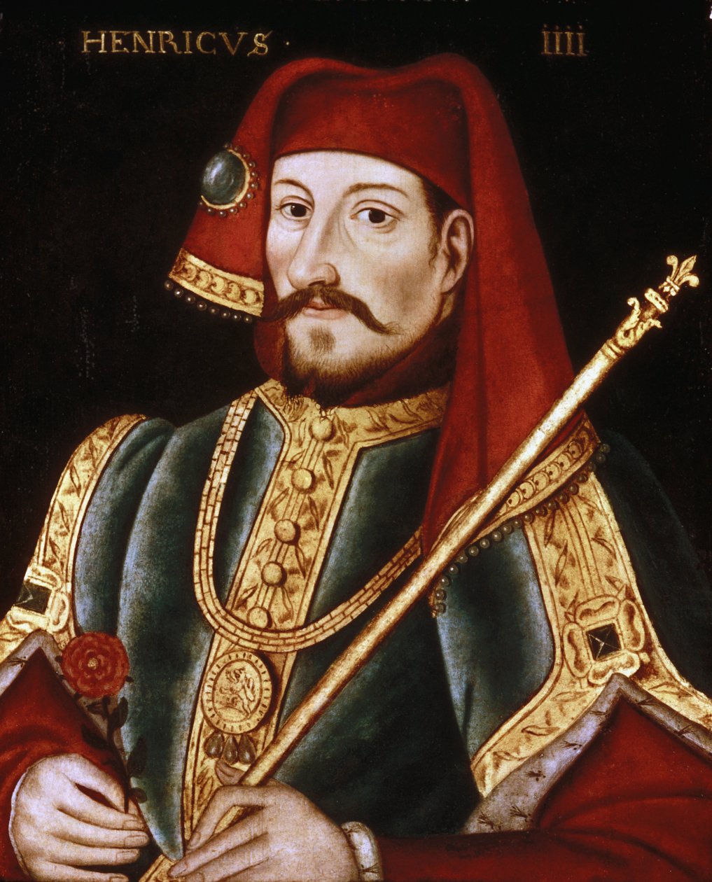 IV. Henrik angol király portréja a királyi jogart tartó kezében (festmény, XVII. század vége, 16. század) alkotó: British School