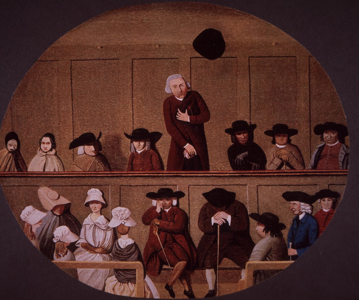 Quaker találkozó (színes litó) alkotó: British School
