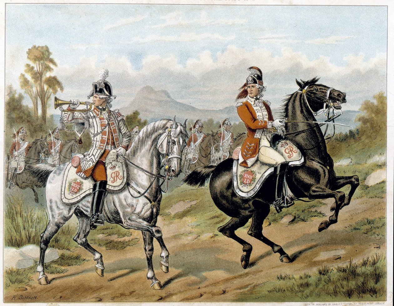A 17. Light Dragons (New Lancers), Amerikában 1775 - a „” Harper