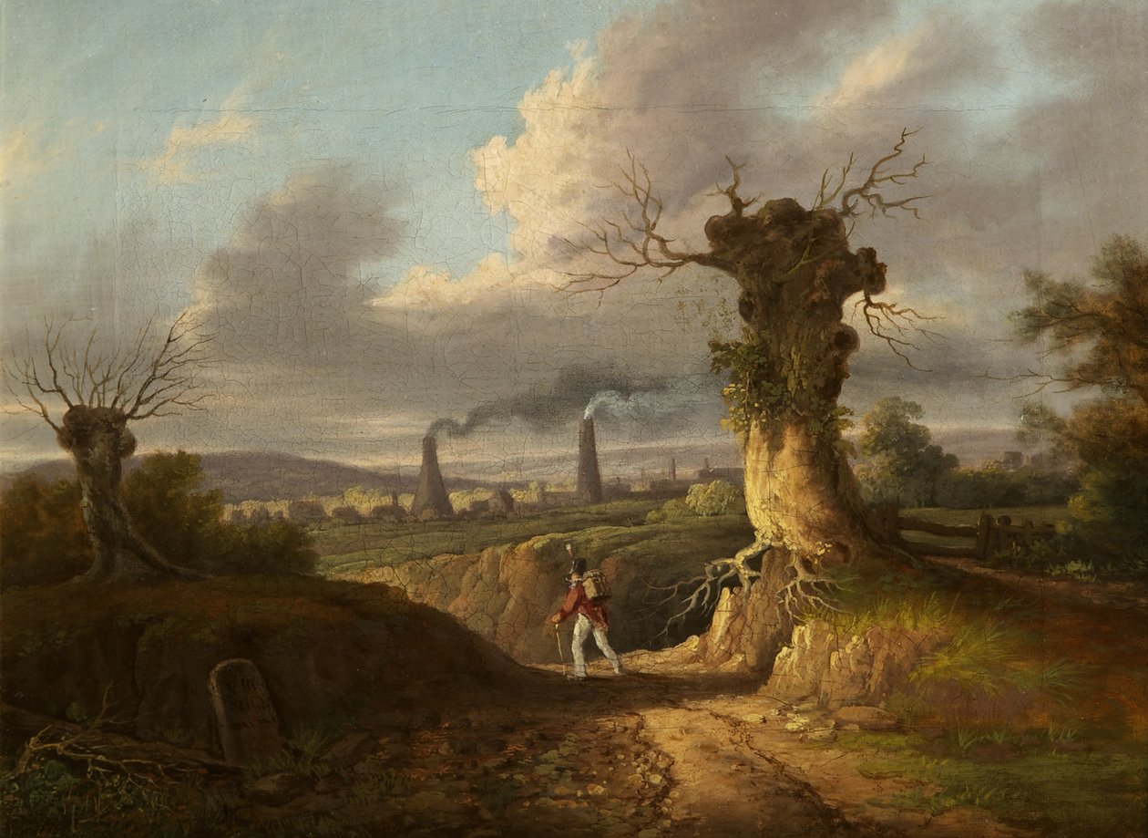 The Old Glass Works, Nailsea, 1810 körül (olaj, vászon) alkotó: British School