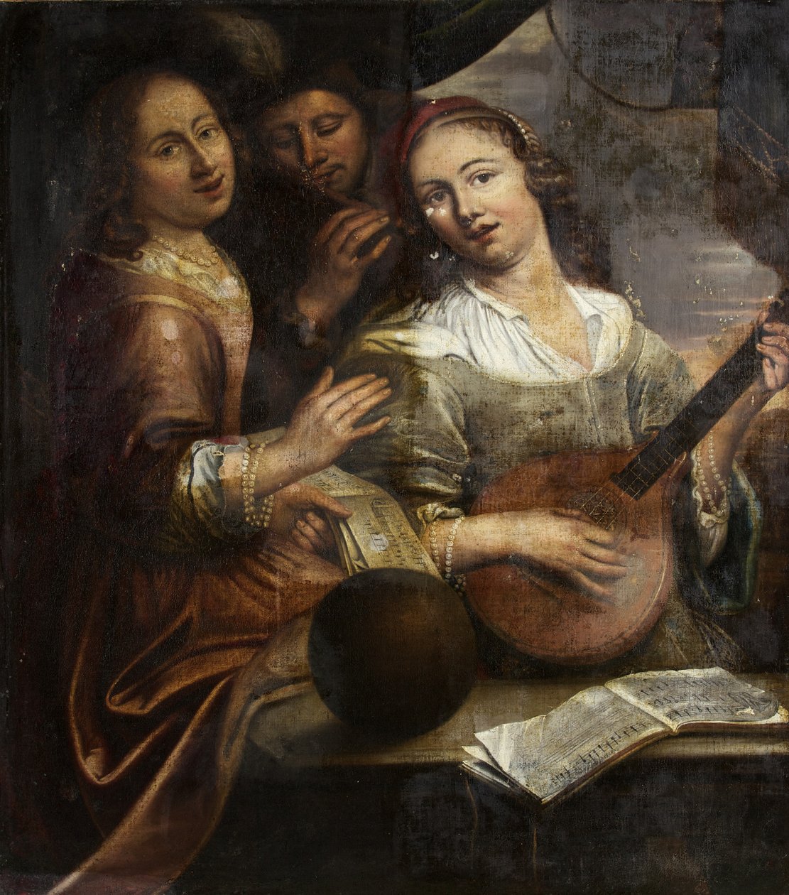 Három zenész, 1700 körül (olaj, vászon) alkotó: British School