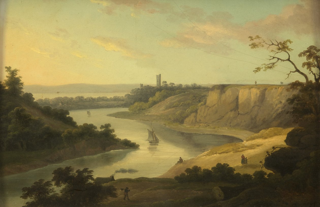 View Over the Avon, c. 1800-10 (olaj a panelen) alkotó: British School