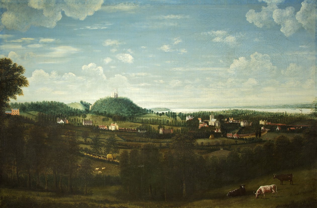 Henbury falu kilátása, 1720 körül (olaj, vászon) alkotó: British School