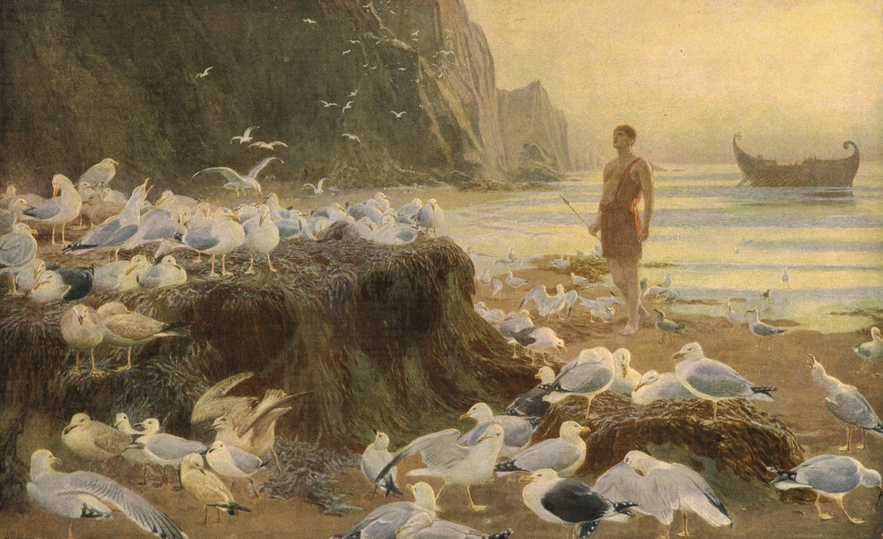 Egy régi világ vándora, 1887, c1930. alkotó: Briton Riviere