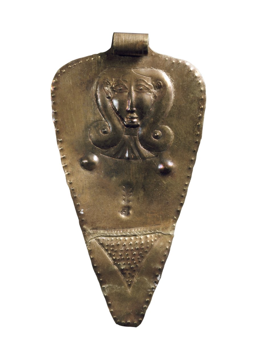 Arany Anyaistennő plakett medál, középső bronzkori II arany alkotó: Bronze Age