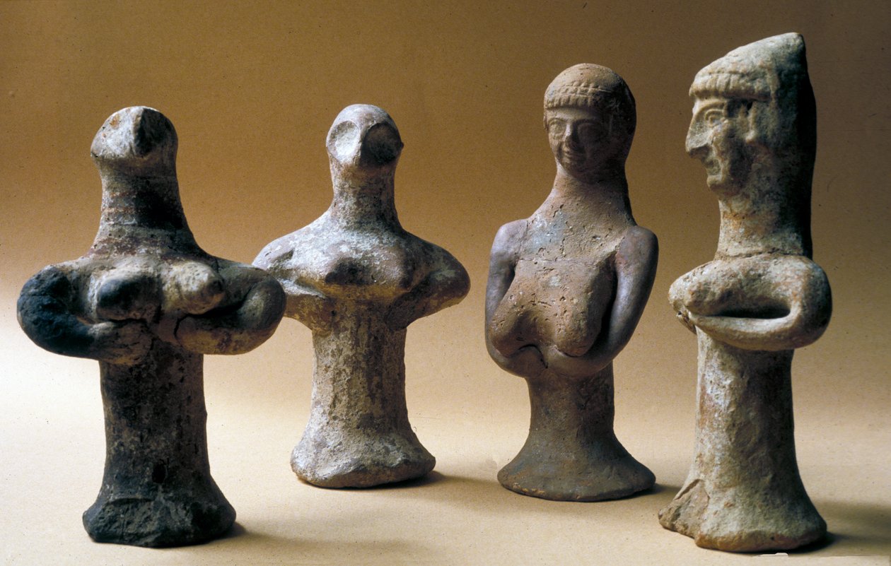 Asera figurái, kánaáni, ie 999-600 (agyag) alkotó: Bronze Age