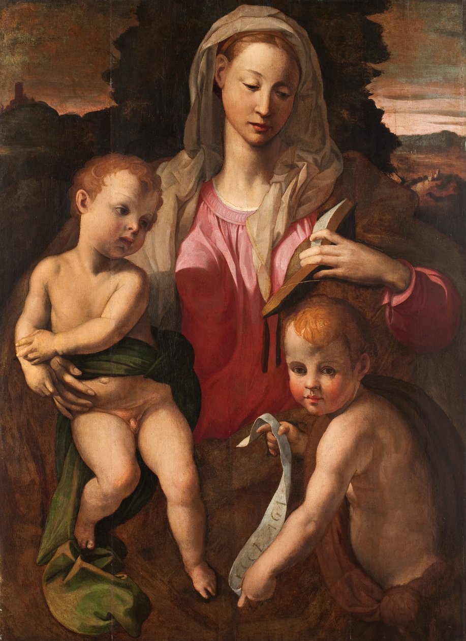 Madonna és gyermeke Keresztelő Szent Jánossal alkotó: Bronzino