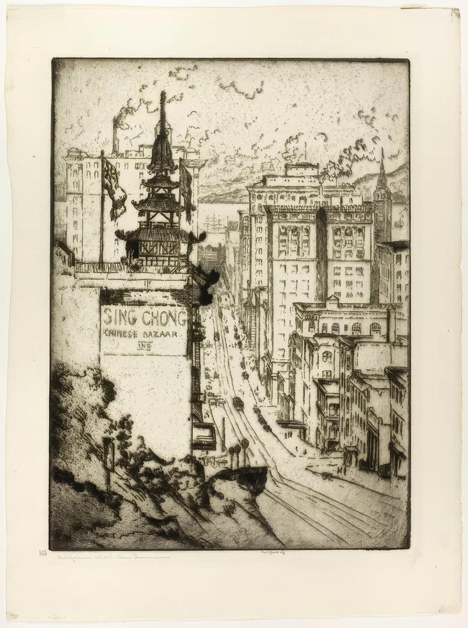 California Street, San Francisco alkotó: Bror Julius Olsson Nordfeldt