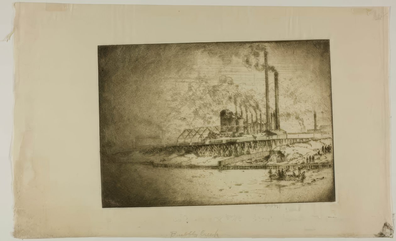 Chicago – Bubbly Creek, 35. utca és folyó alkotó: Bror Julius Olsson Nordfeldt