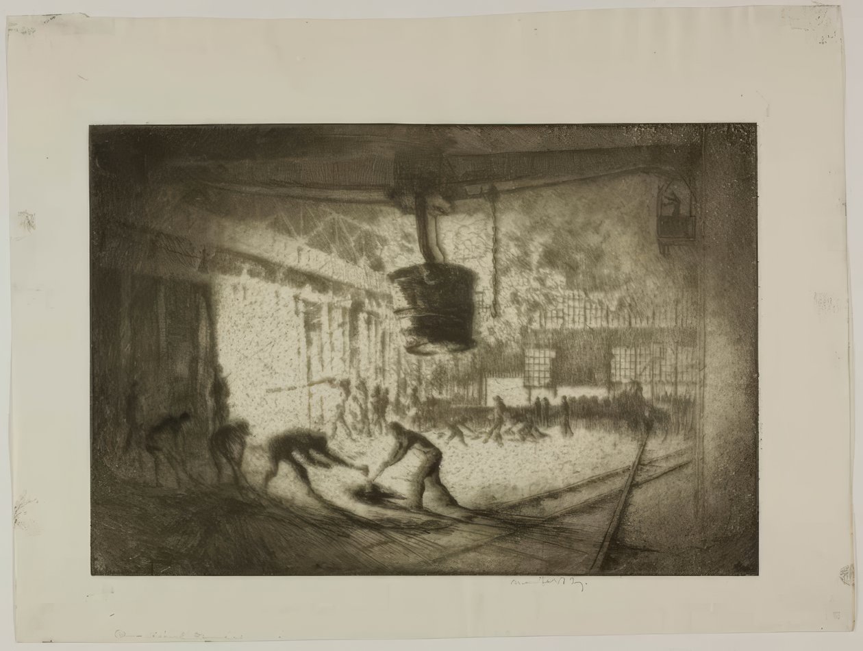 Chicago – Nyitott kemence, Illinois Steel Co. alkotó: Bror Julius Olsson Nordfeldt