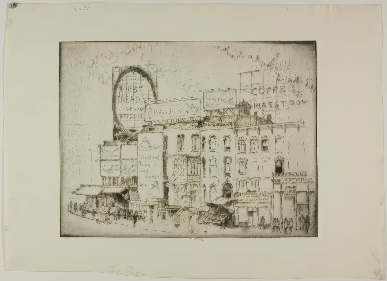 Chicago – Park Row alkotó: Bror Julius Olsson Nordfeldt