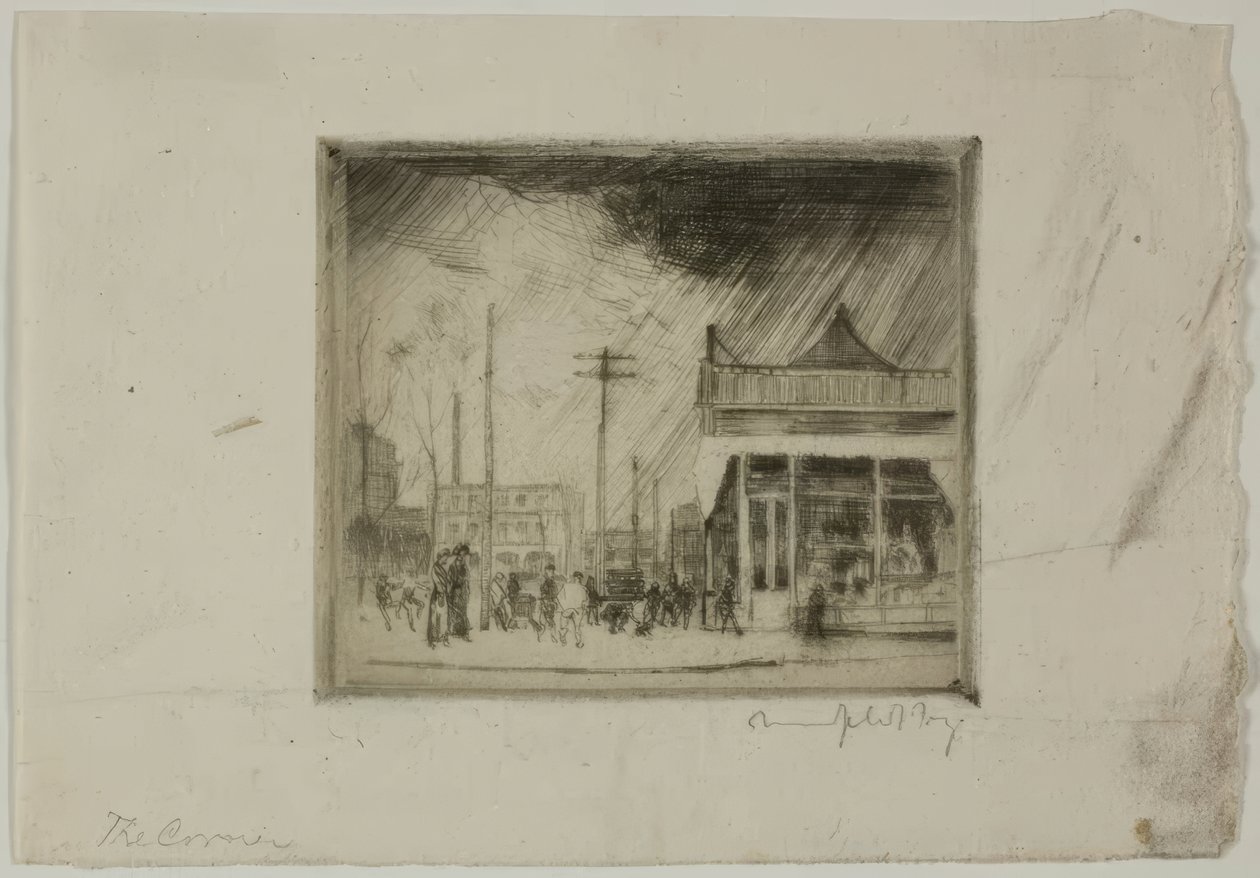 Chicago – The Corner, 57. utca és Stony Island sugárút alkotó: Bror Julius Olsson Nordfeldt