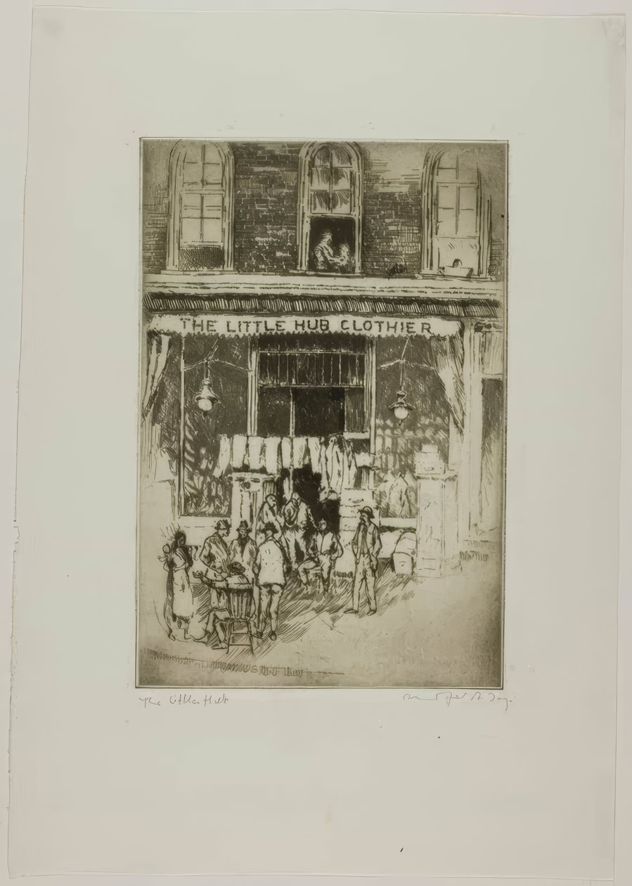 Chicago – The Little Hub, South Clark és Harrison utcák alkotó: Bror Julius Olsson Nordfeldt