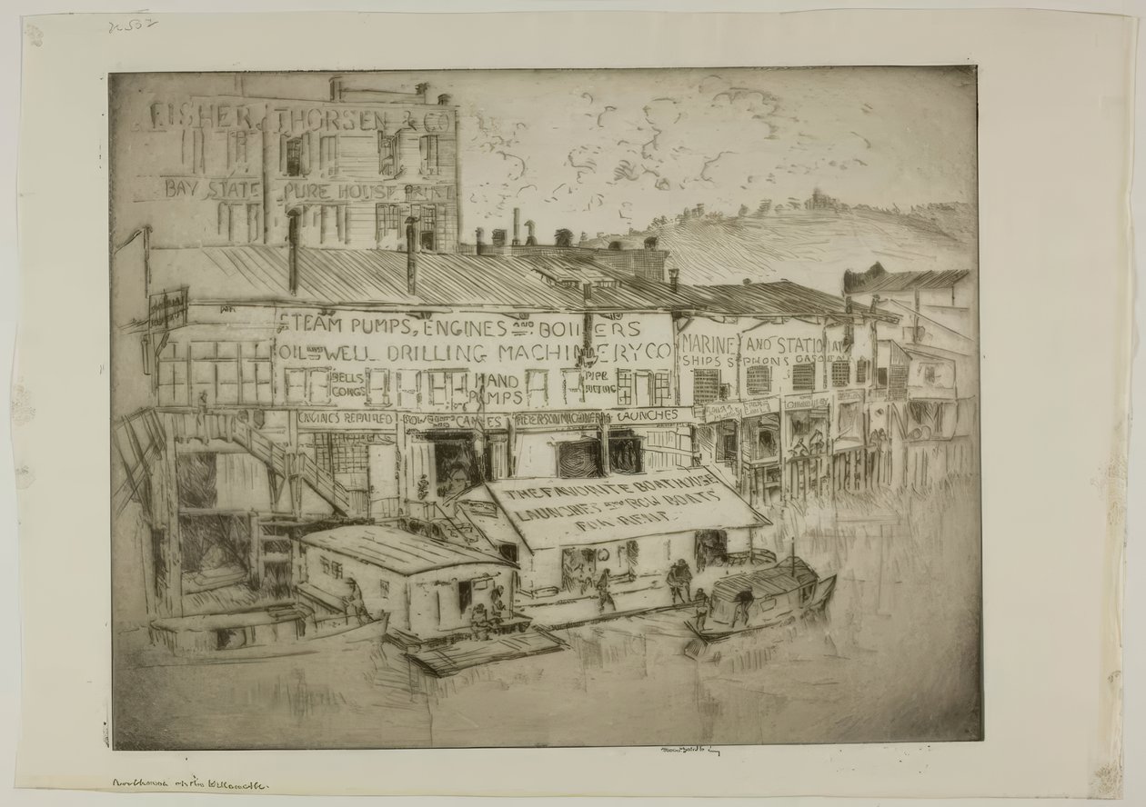 A Willamette-folyón álló csónakház alkotó: Bror Julius Olsson Nordfeldt