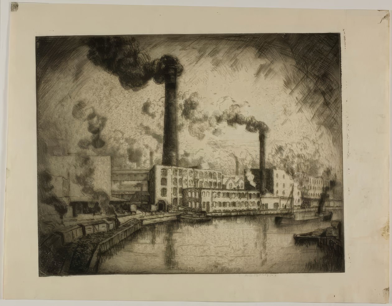 Cím nélkül (South Deering – bal part) alkotó: Bror Julius Olsson Nordfeldt