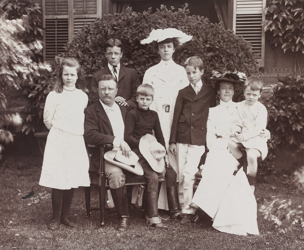 Theodore Roosevelt elnök, felesége Edith és családja alkotó: Brothers Pach
