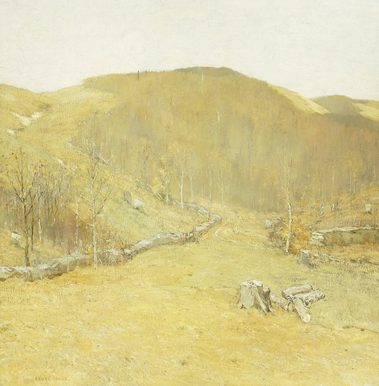 The Hills, 1910 körül (olaj, vászon) alkotó: Bruce Crane