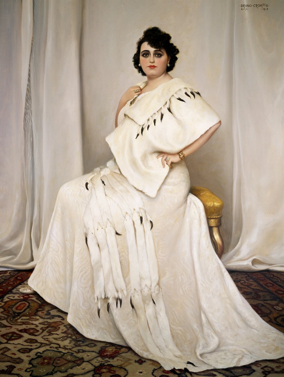 Anna Lolli (1888-1973), Pietro Mascagni szeretőjének portréja, Bruno Croatto (1875-1948) festménye alkotó: Bruno Croatto