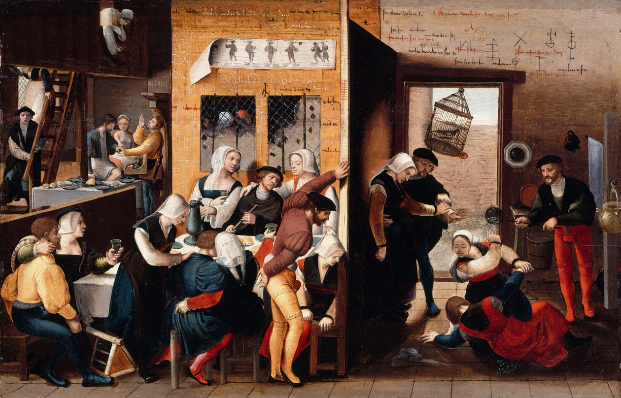 Bordélyjelenet, 1537 alkotó: Brunswick Monogrammist