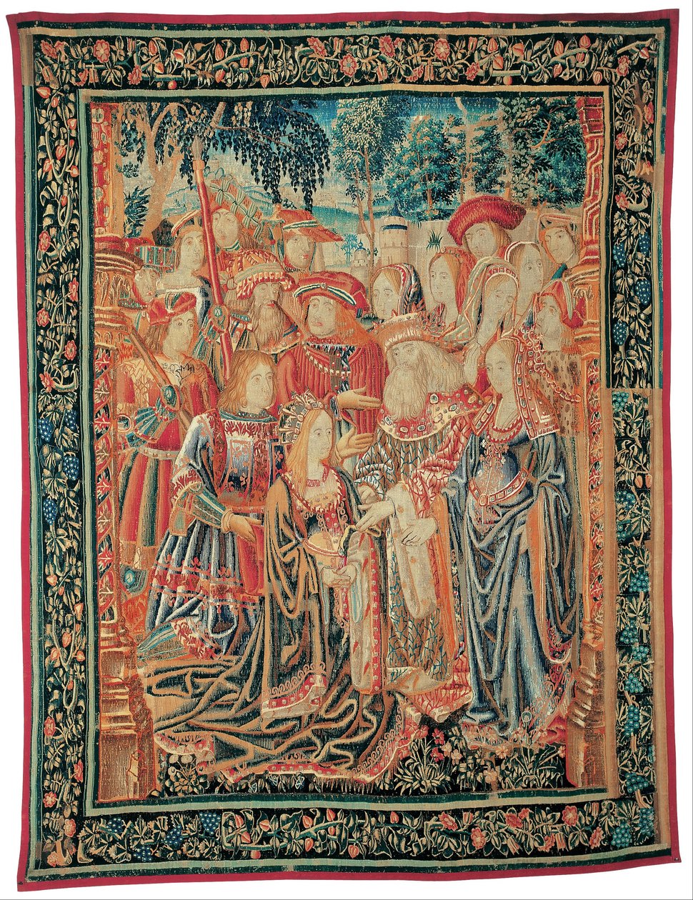Trója története. Helen bocsánata alkotó: Brussels Manufactory