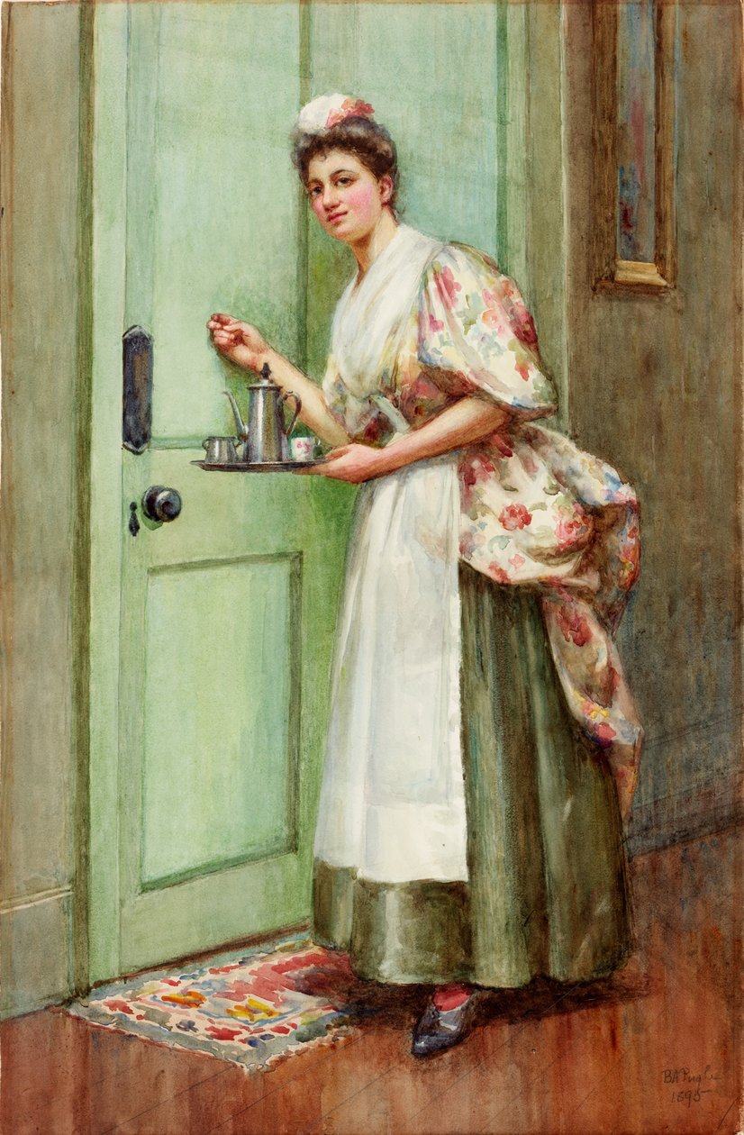 Figuratanulmány, 1895 (ceruza és wc papíron, kártyára ragasztva) alkotó: Buddig Anwylini Pughe