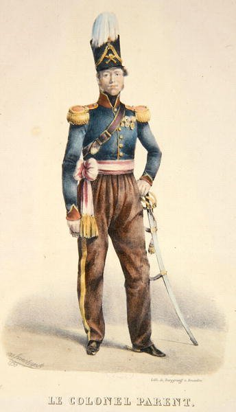 Pierre Joseph Parent ezredes (megh. 1881) 1831 körül (színes litó) alkotó: Burggraaf Burggraaf