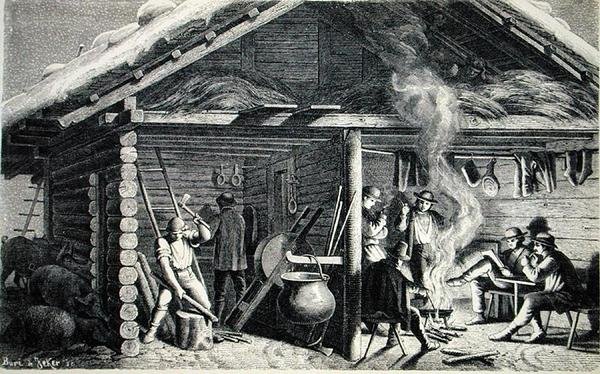 The Chalet on the Bundap (metszet) alkotó: Buri and Jeker