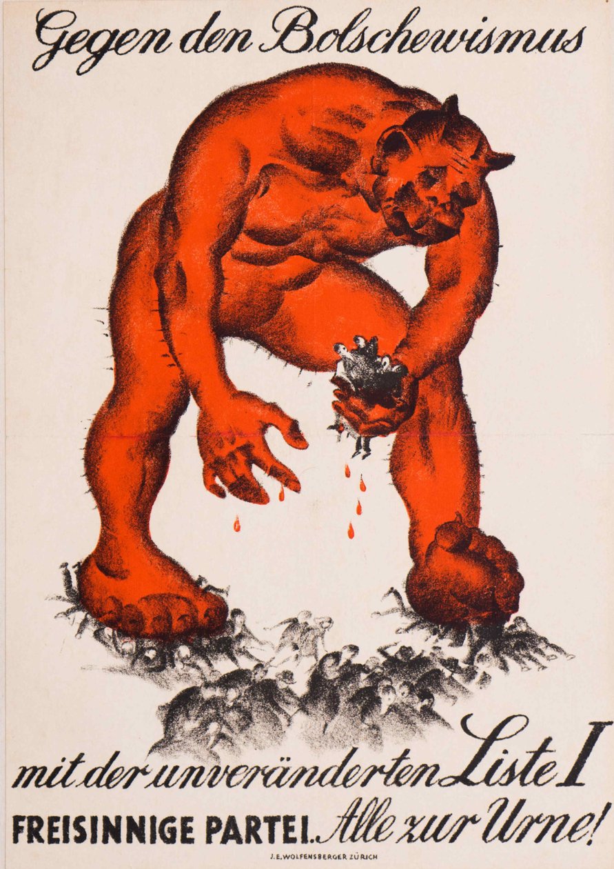 A bolsevizmus ellen, 1919. alkotó: Burkhard Mangold