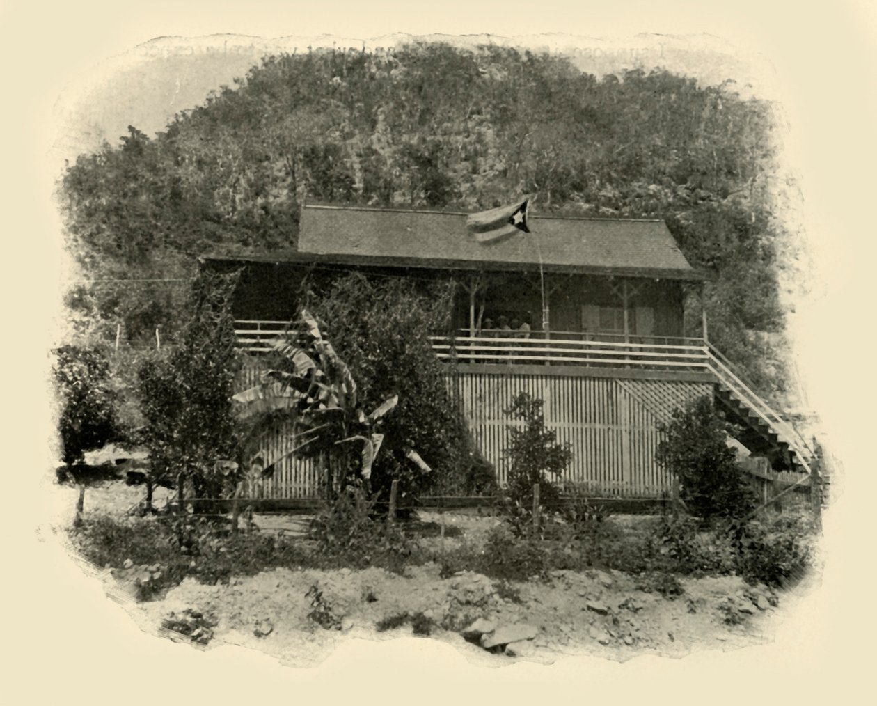Kubai főhadiszállás Daiquiriben, spanyol-amerikai háború, 1898. június, 1899. alkotó: Burr McIntosh