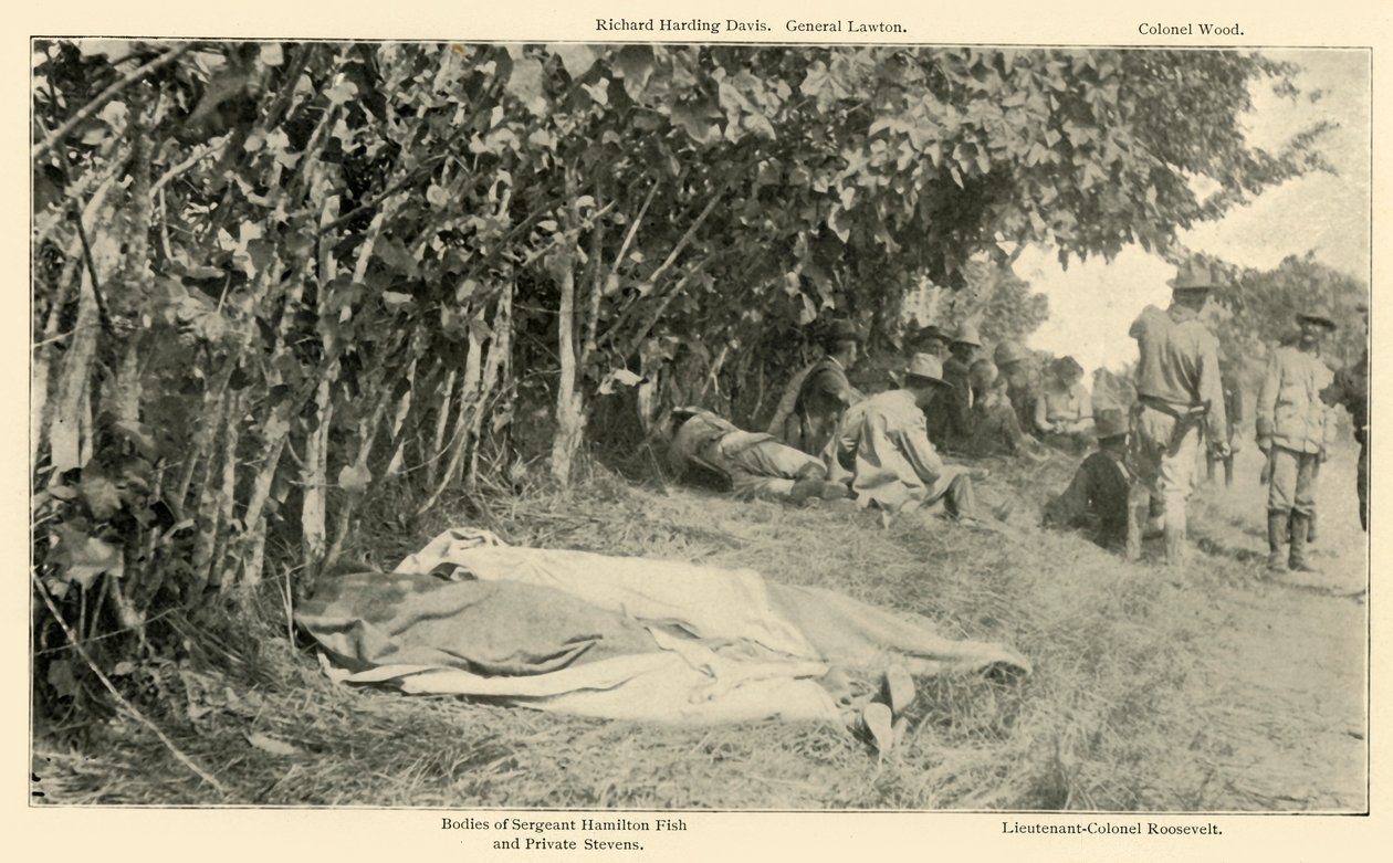 Jelenet a Rough Riders Battle után, június 24., spanyol-amerikai háború, 1898, 1899. alkotó: Burr McIntosh