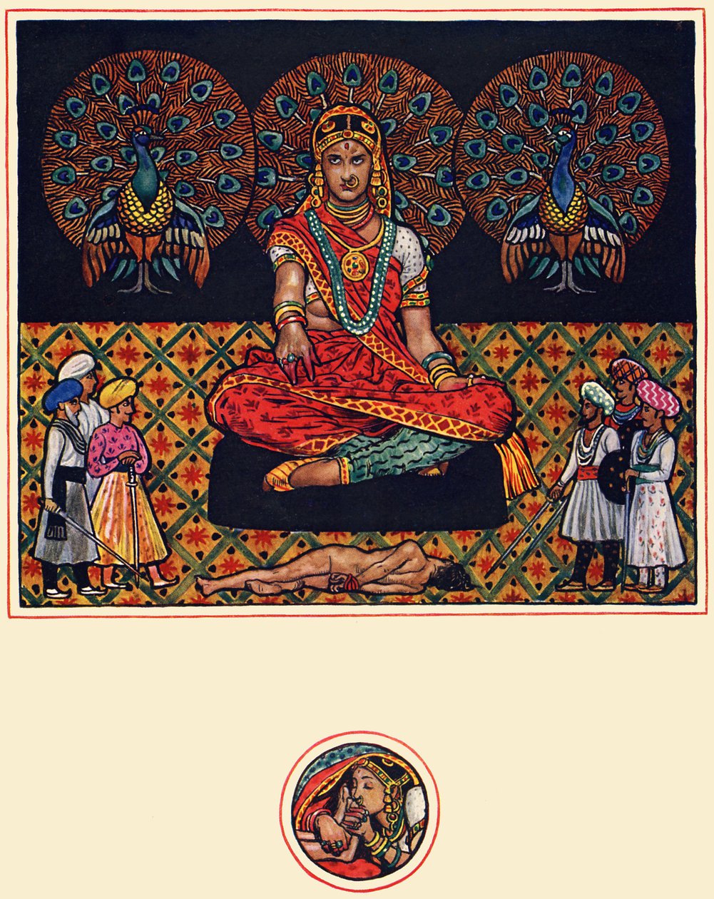 "The Reret of the Ranee", a Kama kertjéből alkotó: Byam Shaw