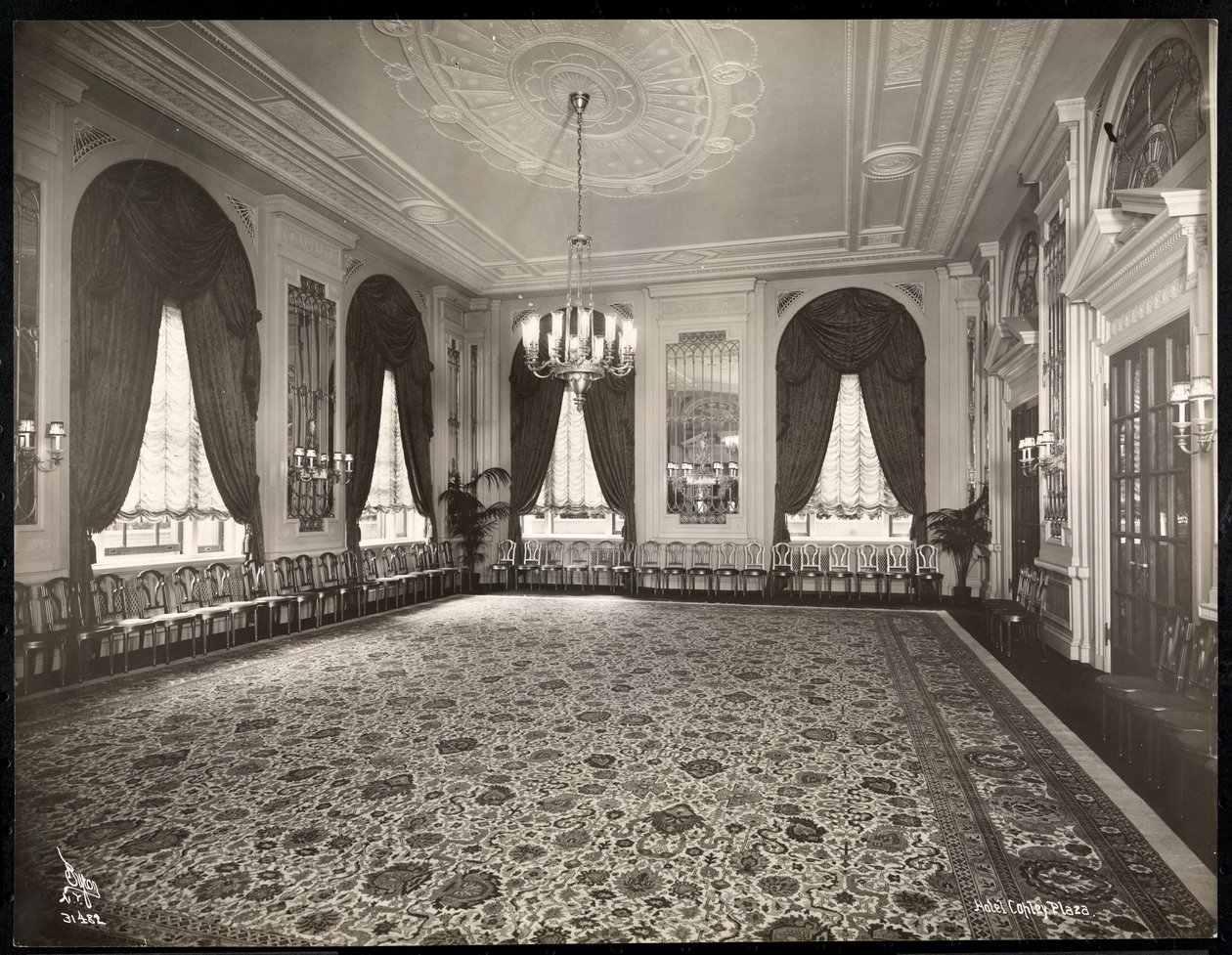 Bálterem a Copley Plaza hotelben, Boston, 1912 vagy 1913 (ezüst zselatin nyomat) alkotó: Byron Company