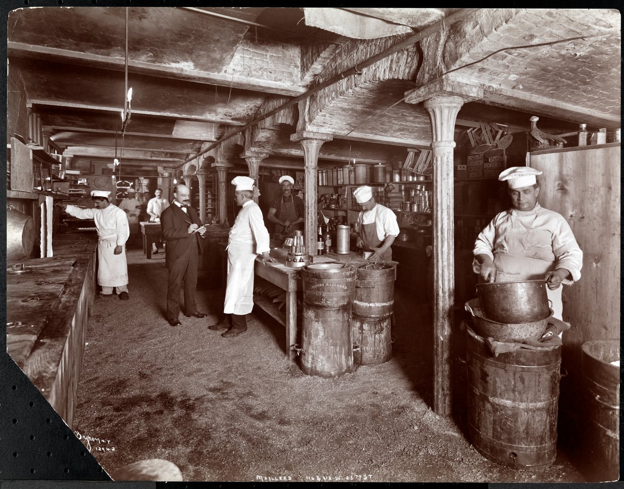 Cooks working in the kitchen at Maillard
