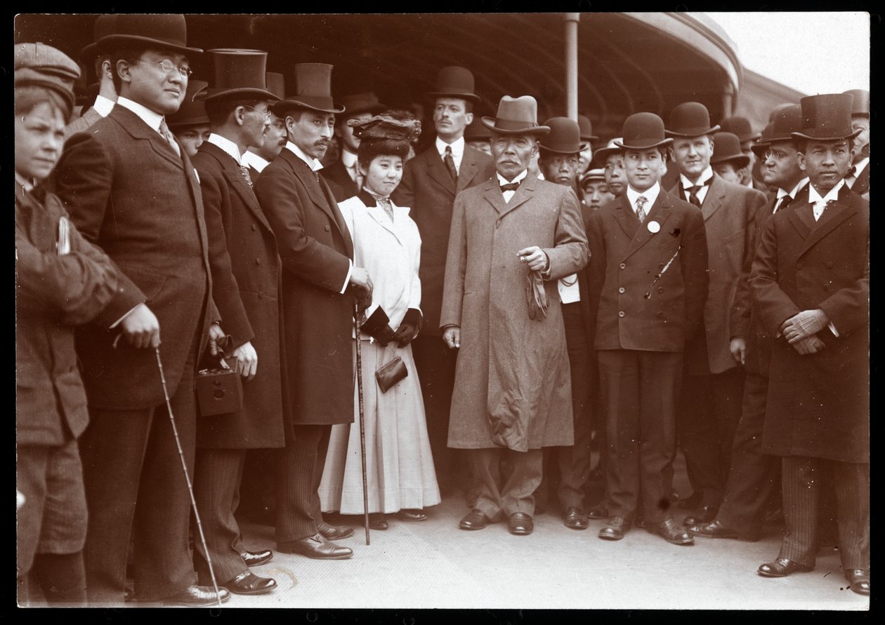 Tamemoto Tamesada Kuroki gróf New Yorkba érkezésekor, 1900 körül (ezüstzselatinos nyomat) alkotó: Byron Company