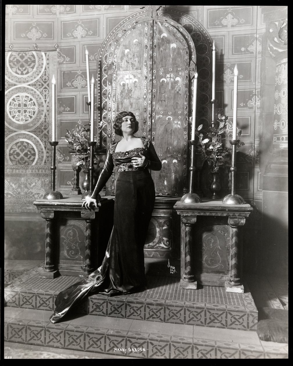 Mary Garden, 1900 körül (ezüst zselatin nyomat) alkotó: Byron Company