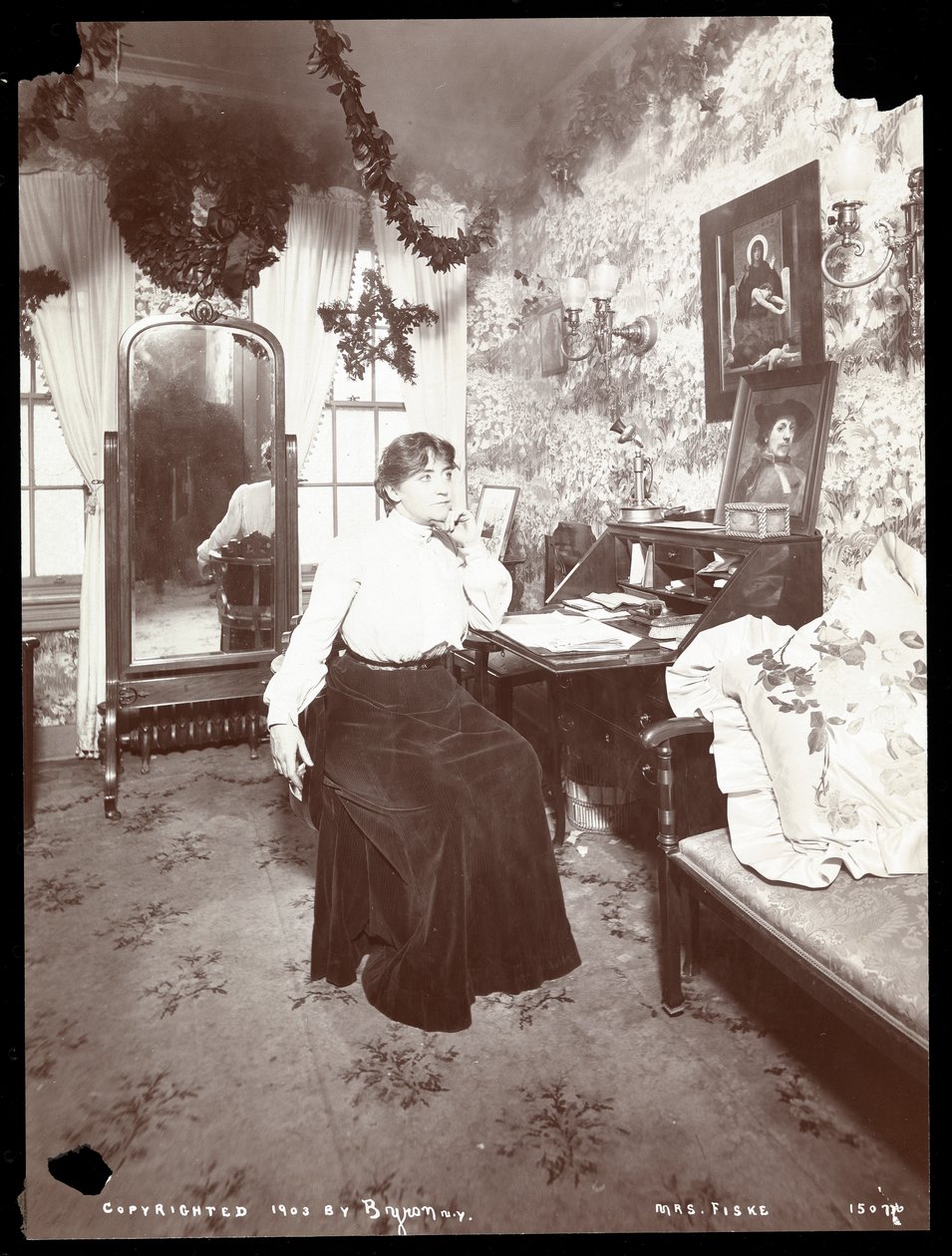 Minnie Maddern Fiske portréja, 1903 (ezüst zselatin nyomat) alkotó: Byron Company