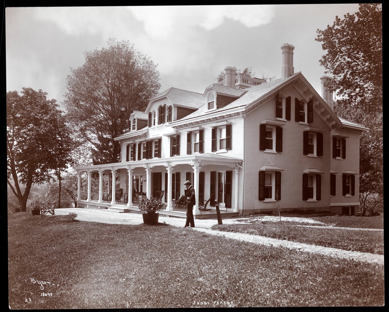 Alton Brooks Parker rezidenciája, Esopus Creek, New York, 1904 (ezüst zselatin nyomat) alkotó: Byron Company