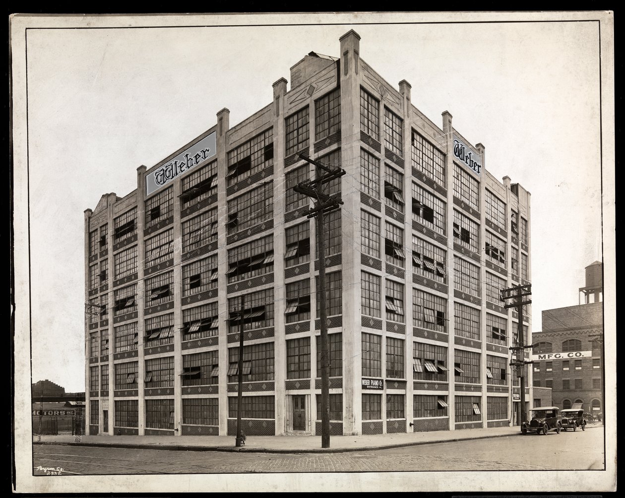 Az Aeolian Company gyár, 138. utca és Willow Avenue, Bronx, New York, 1924 (ezüst zselatinos nyomat) alkotó: Byron Company