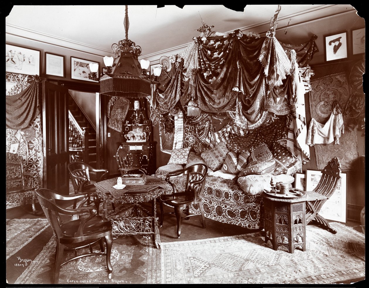 Lillian Russell rezidenciájának belseje, New York, 1904 (ezüst zselatin nyomat) alkotó: Byron Company