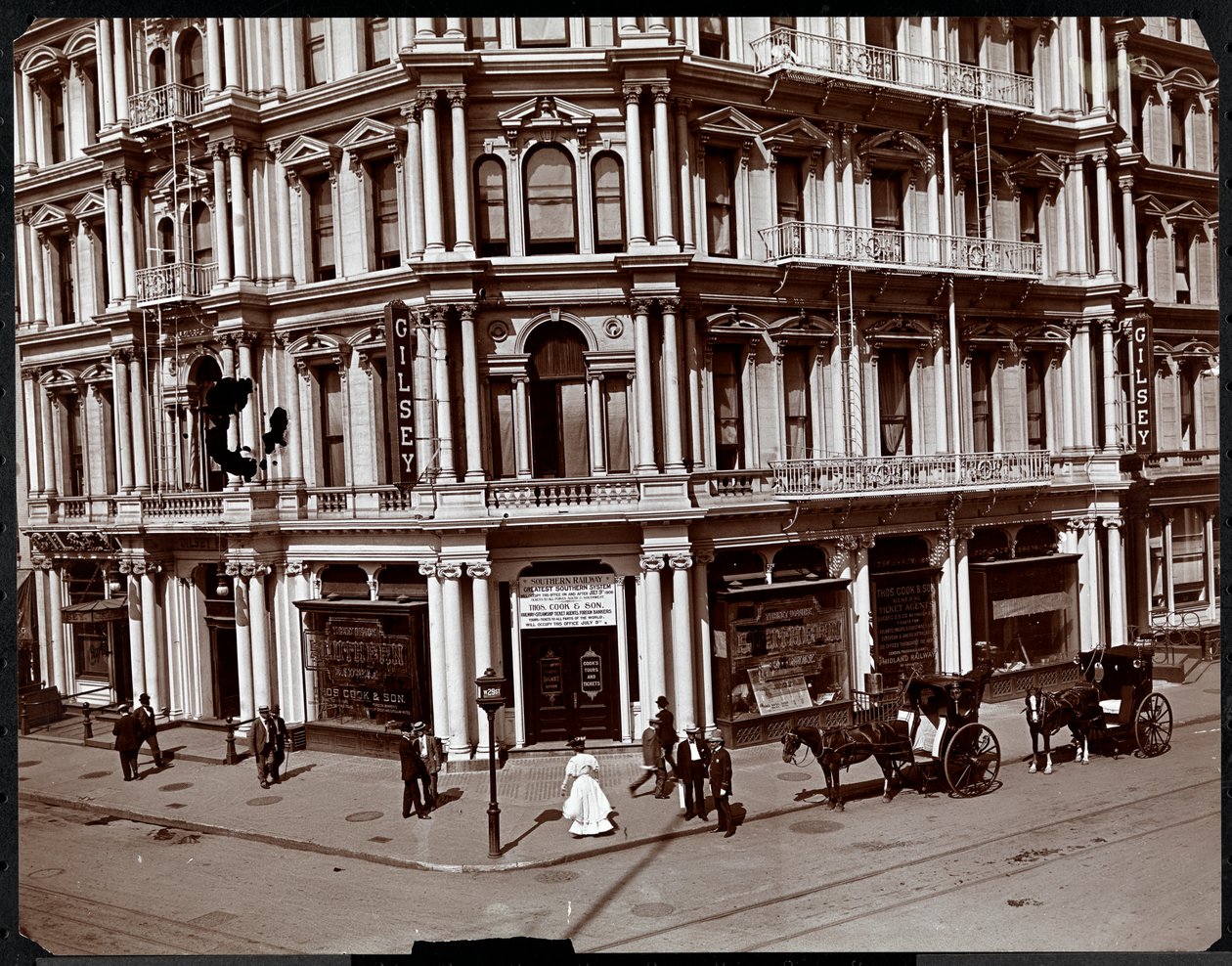 Gilsey House, Broadway és 29th Street, New York, 1905 körül (ezüst zselatin nyomat) alkotó: Byron Company
