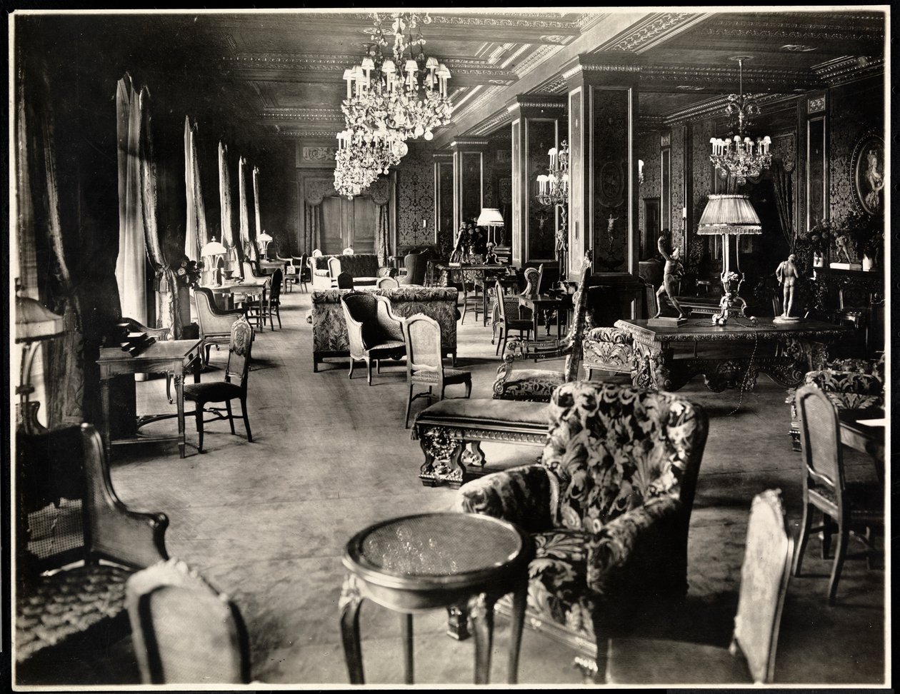 A Hotel Knickerbocker társalgója, 1906 (ezüst zselatinos nyomat) alkotó: Byron Company